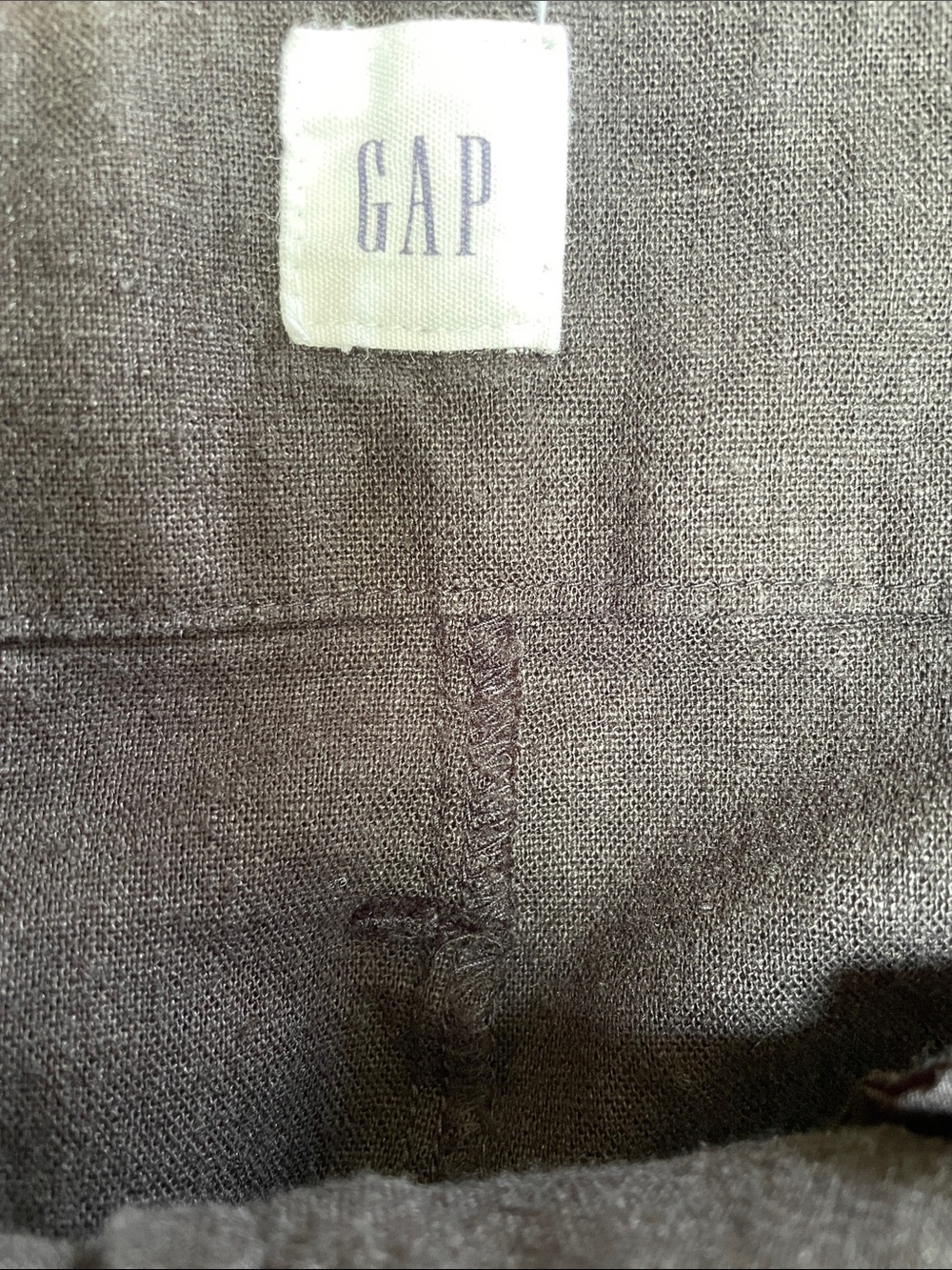 Gap Linen Wide Leg Pants Black Tie Waist High Rise Relaxed Coastal Chic Size 8 - Picture 9 of 11
